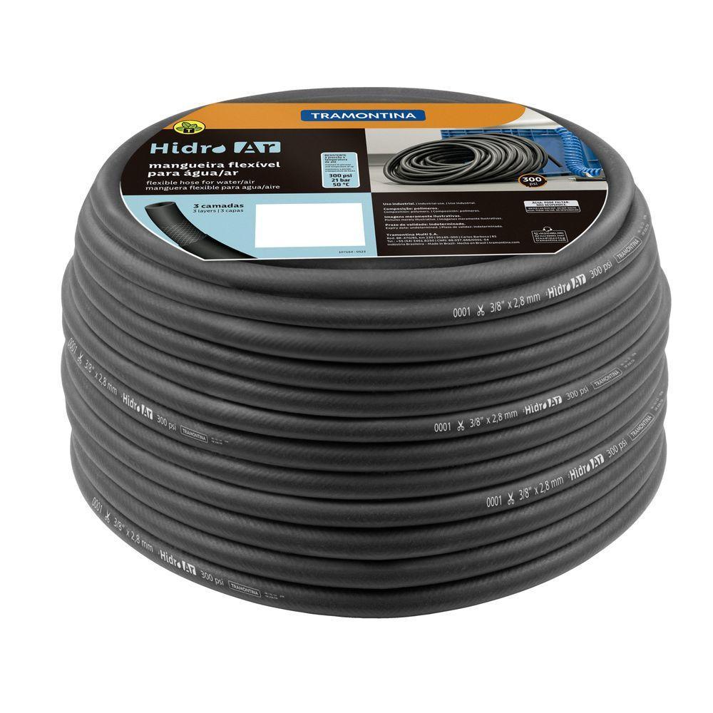 Mangueira Hidro Ar 300 Psi Tramontina Para água-ar Em Pvc Flexível 1-4 Polegada X 2,6 Mm 3 Camadas 50 M - 2
