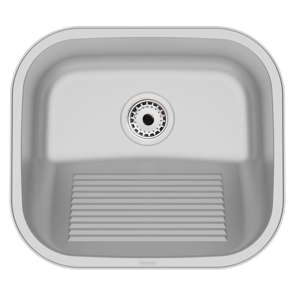 Tanque De Encaixe Tramontina Hera Compact 19 Em Aço Inox Acetinado 40x35 Cm - 1