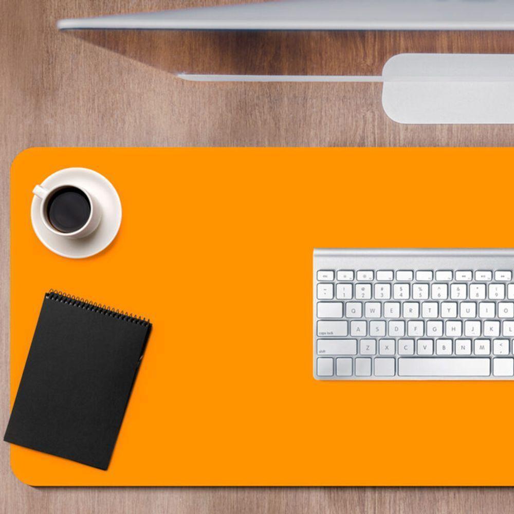 Mouse Pad Desk Extra Grande Em Poliuretano - Geonav - Preto E Caramelo - 4