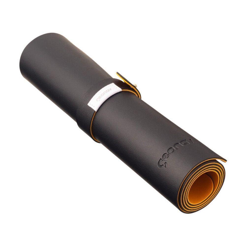 Mouse Pad Desk Extra Grande Em Poliuretano - Geonav - Preto E Caramelo - 5