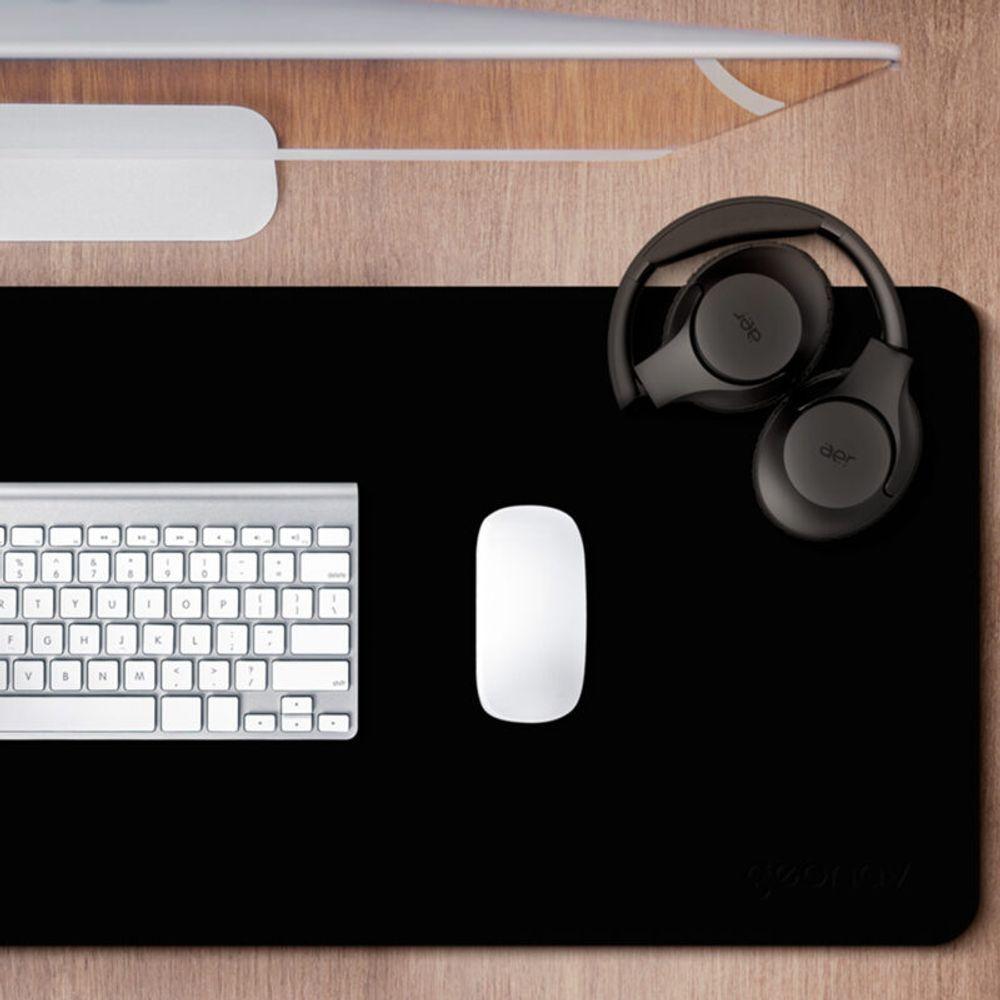Mouse Pad Desk Extra Grande Em Poliuretano - Geonav - Preto E Caramelo - 7