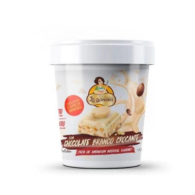 Pasta De Amendoim Integral Gourmet 1,05kg Sabor Com Chocolate Branco Crocante