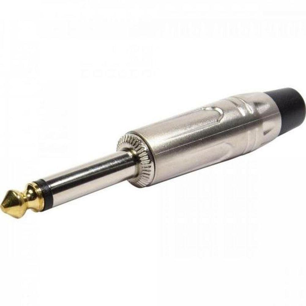 Plug P10 Mono Metal 17mm Com Ponta Gold Pgpz0037 Storm - Pct - 10 - 1