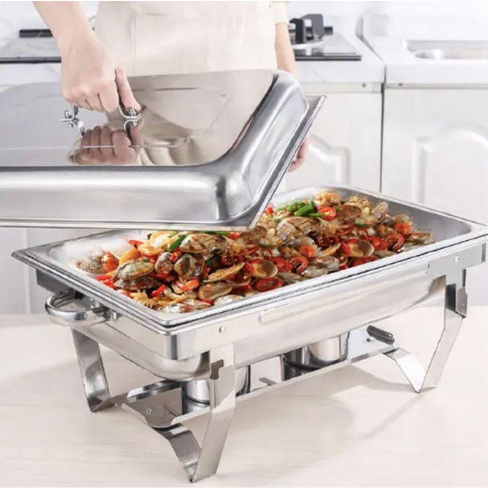 Rechaud Banho Maria Aço Inox 9 L Com Fogareiro Brasinox - 5