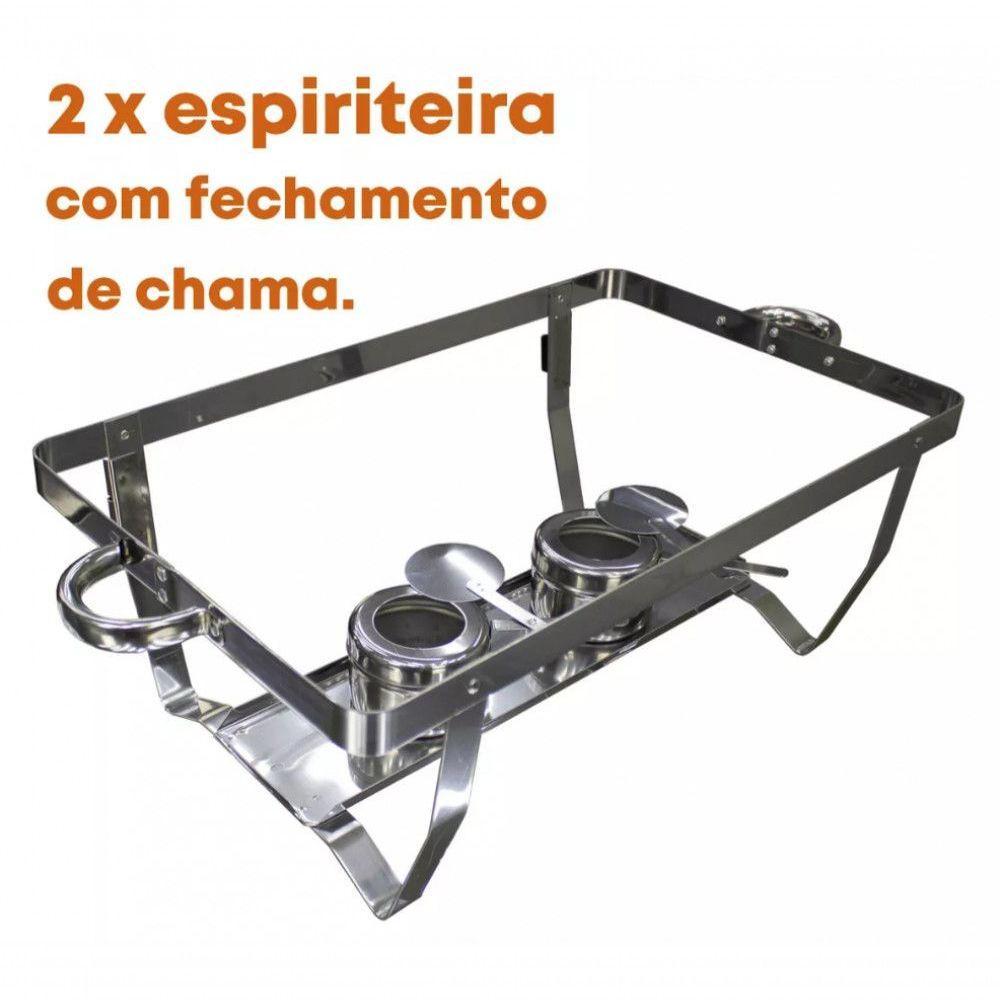 Rechaud Banho Maria Aço Inox 9 L Com Fogareiro Brasinox - 7