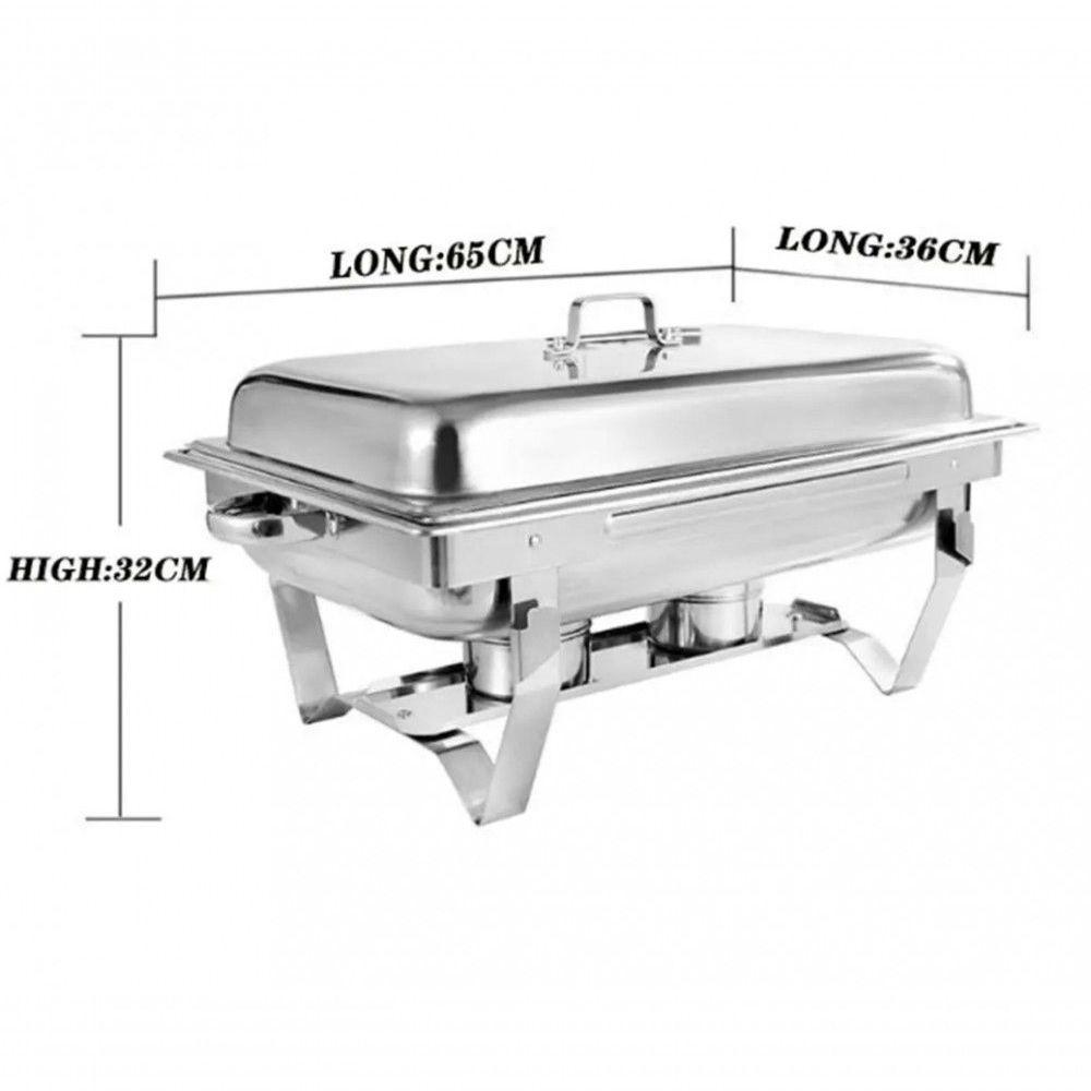 Rechaud Banho Maria Aço Inox 9 L Com Fogareiro Brasinox - 8