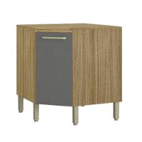 Balcão Kits Paraná Para Canto Com Tampo Freijo/gris - 1