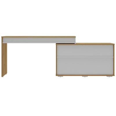 Escrivaninha em l Forms A02 Home Office Moderno MDF 232cm Branco