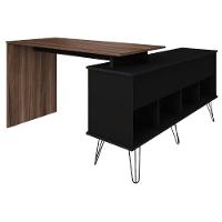 Mesa Para Escritório Escrivaninha Em L Home Office Kalil A02 Preto Ypê - Lyam Decor - 6