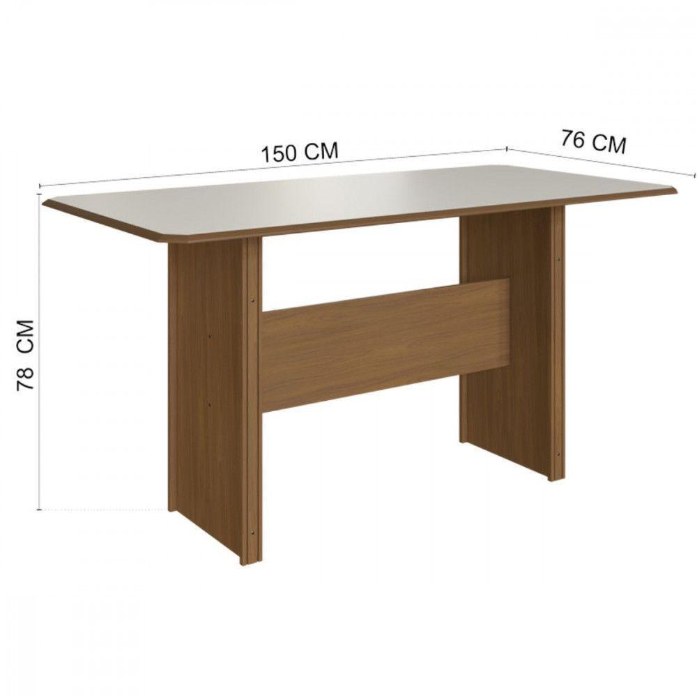 Conjunto De Mesa 1,50cm Com 6 Cadeiras Dublin Indekes Freijo/off White/linho - 4