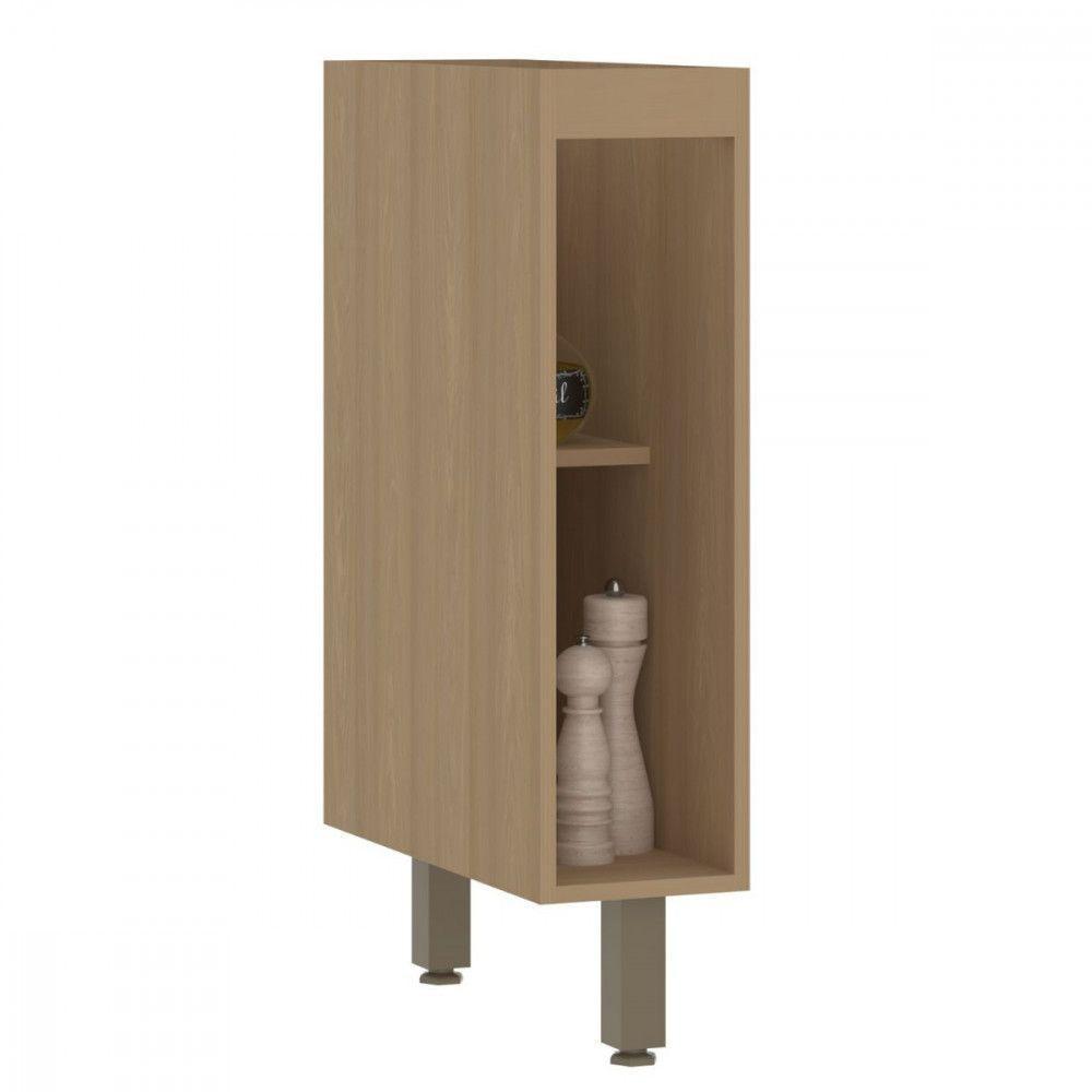 Balcão 1 Porta Com Tampo 20cm Luciane Classic Verde/freijo - 2