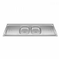 Bacia Inox Com 2 Cubas 1,60x0,53 Duranox Inox - 1