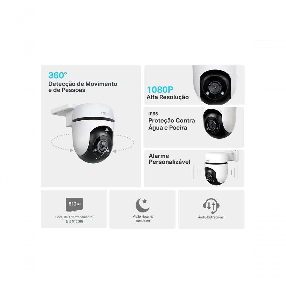 Camera Wi-fi De Seguranca Externa 1080p Full Hd Tc40 - 2