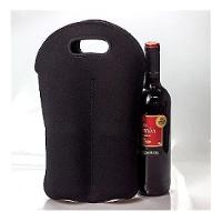 Bolsa Termica 2 Garrafas Porta Vinho Wine Bag Sacola Champanhe Neopreme Acolchoada Portatil Com Alça Luxo - 6