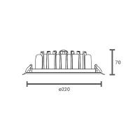 Plafon De Embutir Taschibra Downlight Max Led 30w Bivolt Branco 6500k Luz Branca 15070099 - 2