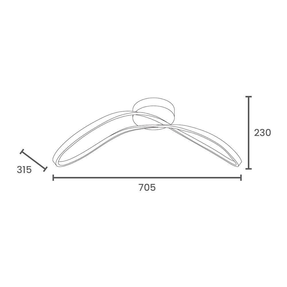 Plafon Taschibra Jakarta Led Bivolt Dourado 3000k Luz Amarela 15051067 - 2