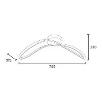 Plafon Taschibra Jakarta Led Bivolt Dourado 3000k Luz Amarela 15051067 - 2
