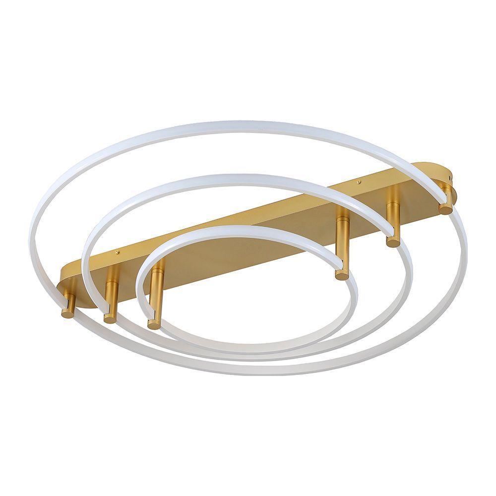 Plafon Skylight Listo 3106l Led Bivolt Branco/dourado - 1