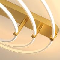 Plafon Skylight Listo 3106l Led Bivolt Branco/dourado - 3