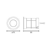Embutido De Solo Led Taschibra Thin 3w Bivolt Prata 3000k Luz Amarela 15090369 - 3