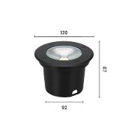 Embutido De Solo Led Astraled Es-6919 Felis 15w Bivolt Preto 3000k Luz Amarela 3000k Luz Amarela Es-6919 - 2