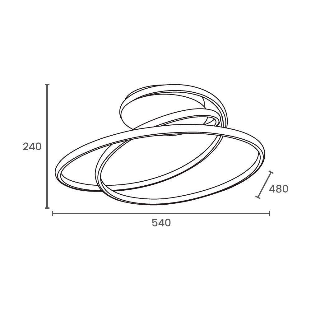 Plafon Taschibra Carachi Led Bivolt Preto 3000k Luz Amarela 15051069 - 2