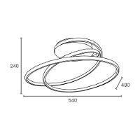 Plafon Taschibra Carachi Led Bivolt Preto 3000k Luz Amarela 15051069 - 2