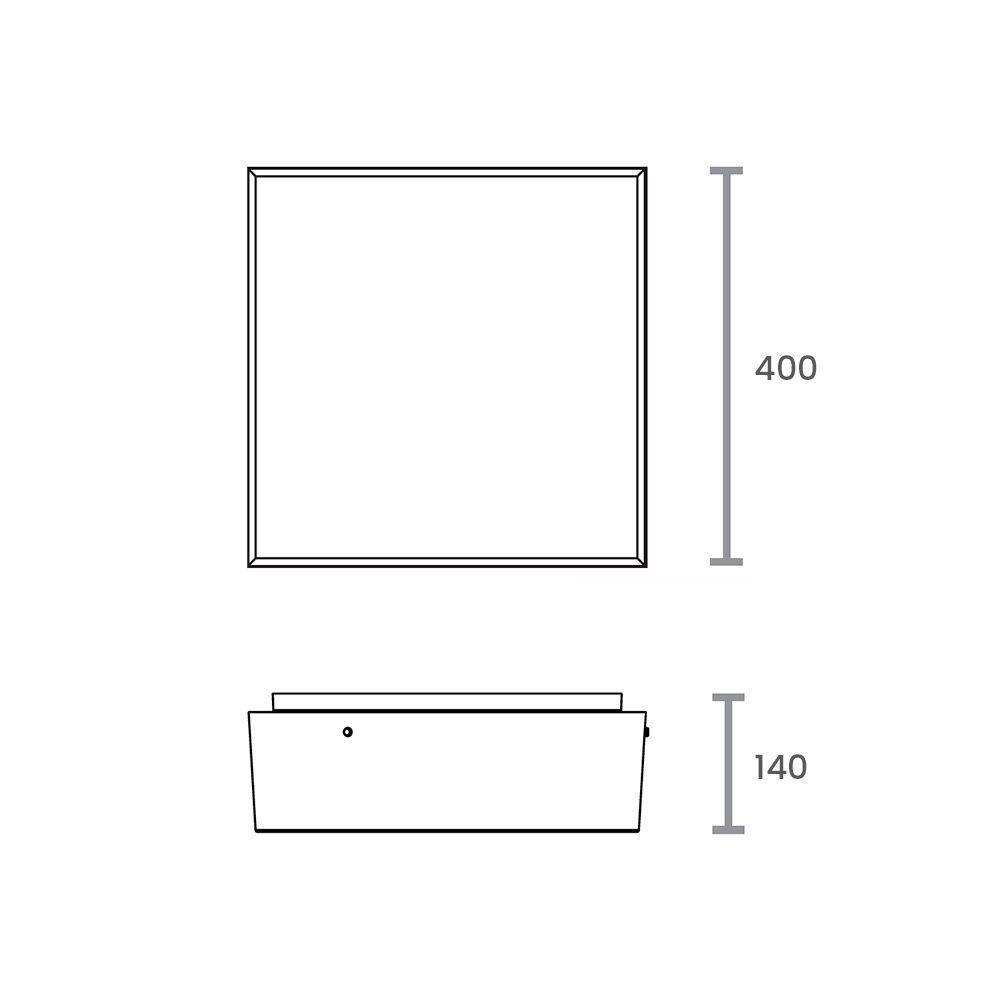 Plafon Taschibra Quadra E27 Bivolt Branco 02080058-01 - 1