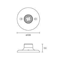 Plafon Taschibra Porcelana E27 Bivolt Preto 02080009-02 - 1