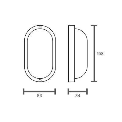 Tartaruga Taschibra Led Phare Ip65 12w Bivolt Preto 3000k Luz Amarela 15110028-02