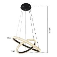 Lustre Pendente Skylight Apogeu 4010 Led Bivolt Preto - 3