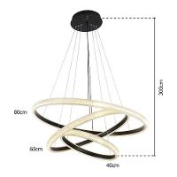 Lustre Pendente Skylight Apogeu 4011 Led Bivolt Preto - 4