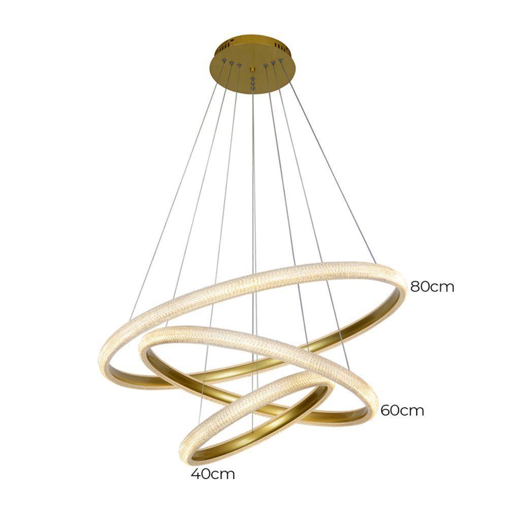 Lustre Pendente Skylight Apogeu 4011 Led Bivolt Dourado - 4