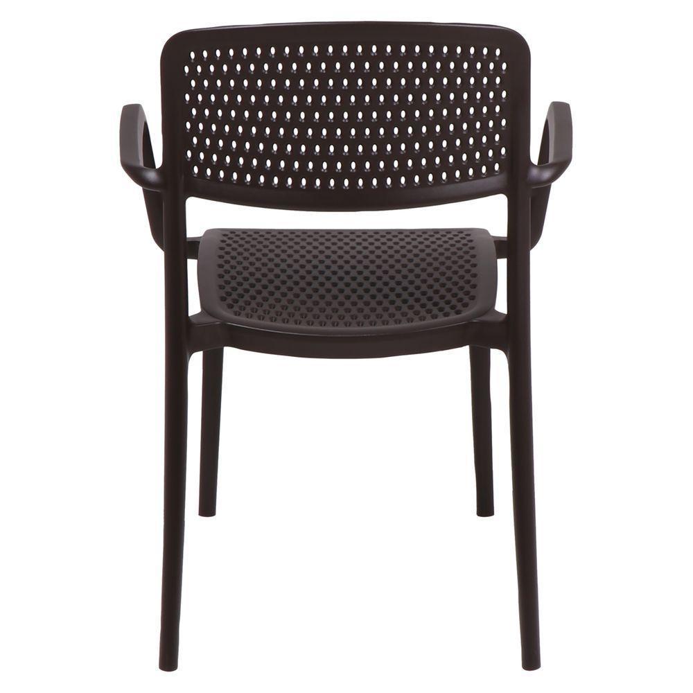 Cadeira Tramontina Serena Em Polipropileno Marrom Com Braços - 7