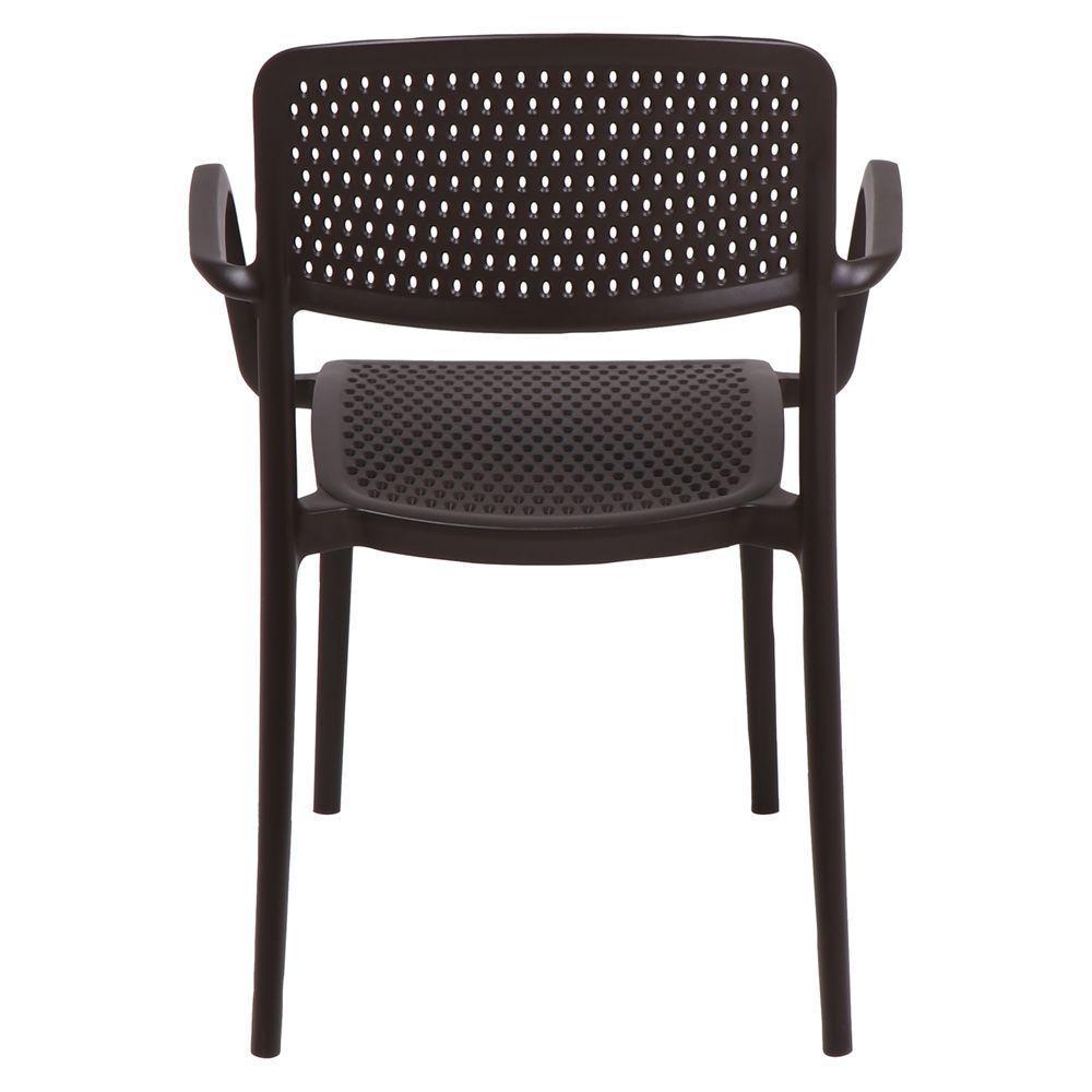 Cadeira Tramontina Serena Em Polipropileno Marrom Com Braços - 8