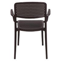 Cadeira Tramontina Serena Em Polipropileno Marrom Com Braços - 8