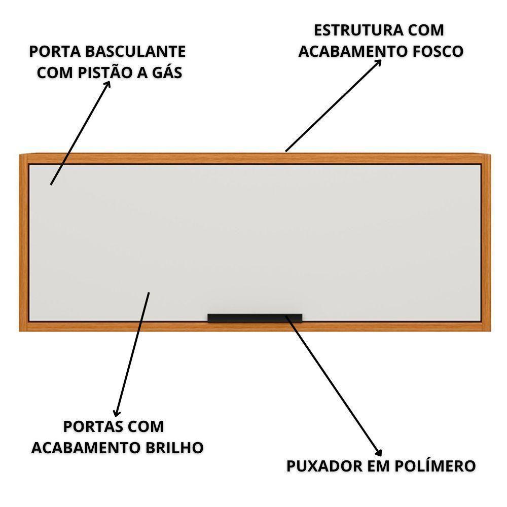 Armario Aereo Basculante 1 Porta 80 Cm 12641 Raven Freijo Off White Pln - 3