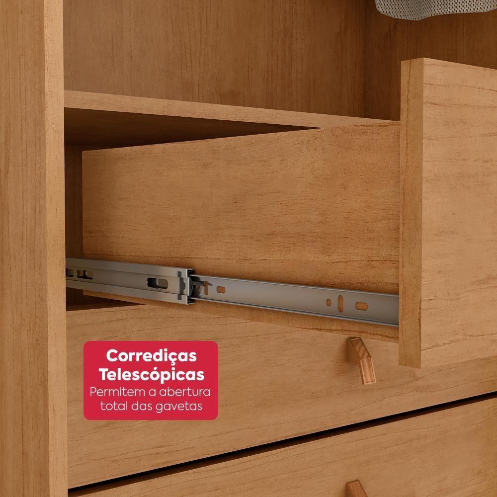 Guarda-roupa Casal 6 Portas Easy Like Amendoa Clean/salvia - 7