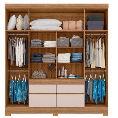 Guarda Roupa Casal Bilbao 4 Portas Bater 4 Gavetas Amendola-off White MDP