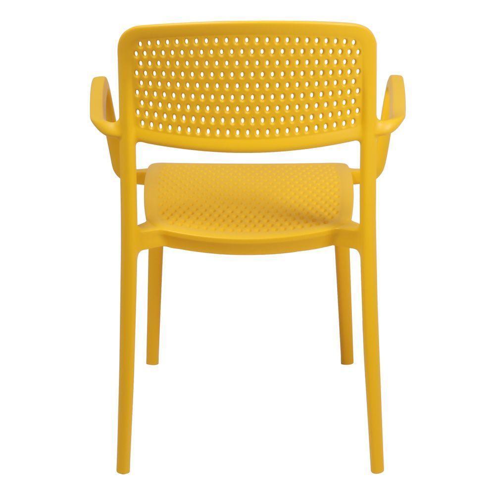 Cadeira Tramontina Serena Em Polipropileno Amarelo Com Braços - 9