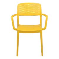 Cadeira Tramontina Serena Em Polipropileno Amarelo Com Braços - 2