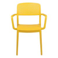 Cadeira Tramontina Serena Em Polipropileno Amarelo Com Braços - 3