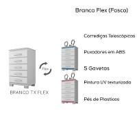 Comoda 5 Gavetas 57 Cm Moden 2259 Branco Flex Incp - 5