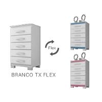 Comoda 5 Gavetas 57 Cm Moden 2259 Branco Flex Incp - 7