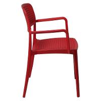 Cadeira Tramontina Serena Em Polipropileno Vermelho Com Braços - 3