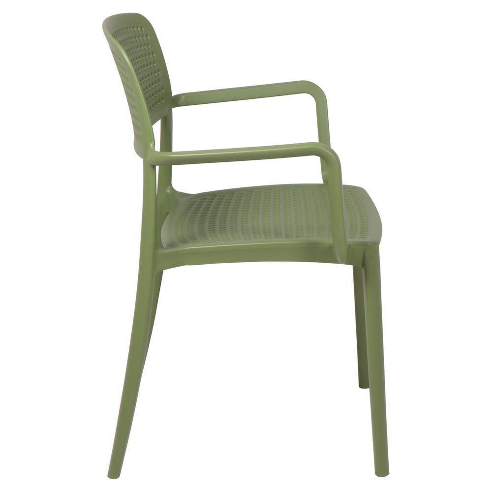 Cadeira Tramontina Serena Em Polipropileno Verde Oliva Com Braços - 7
