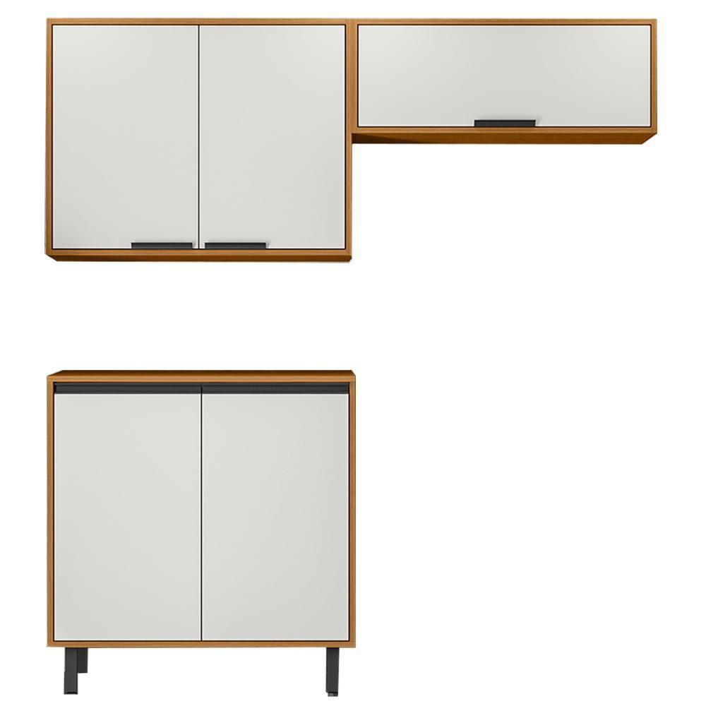 Armarios Lavanderia 3 Modulos 160 Cm Raven Freijo Off White Pln - 1