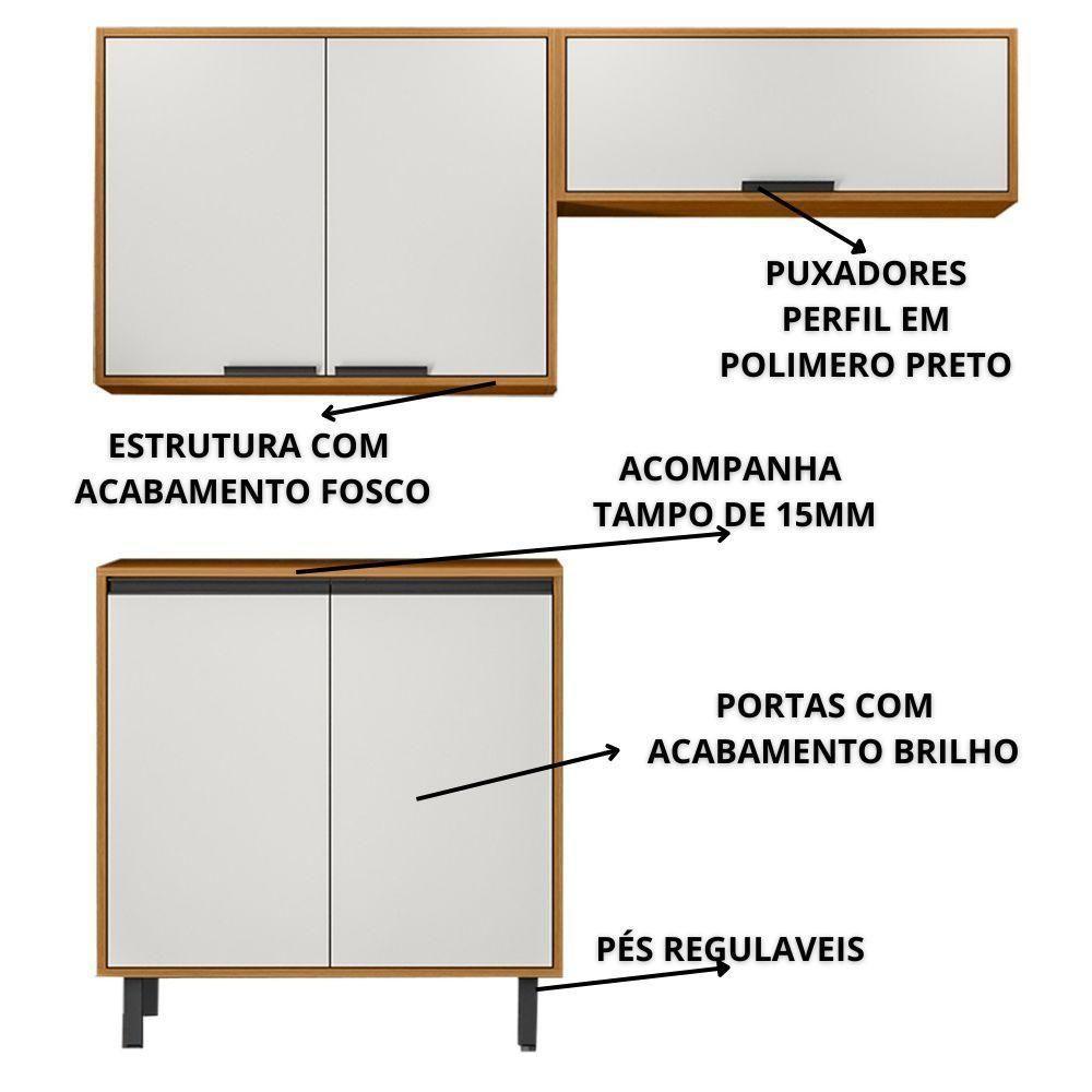 Armarios Lavanderia 3 Modulos 160 Cm Raven Freijo Off White Pln - 2
