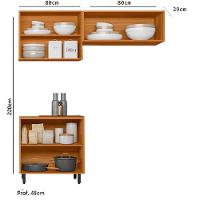 Armarios Lavanderia 3 Modulos 160 Cm Raven Freijo Off White Pln - 3