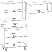 Armarios Lavanderia 3 Modulos 160 Cm Raven Freijo Off White Pln